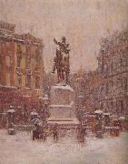 Theodore Robinson Union Square in Winter oil painting picture wholesale